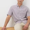 Lilac Linen Yarn Shirt