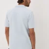 Light Blue Quarter Zip Polo Shirt